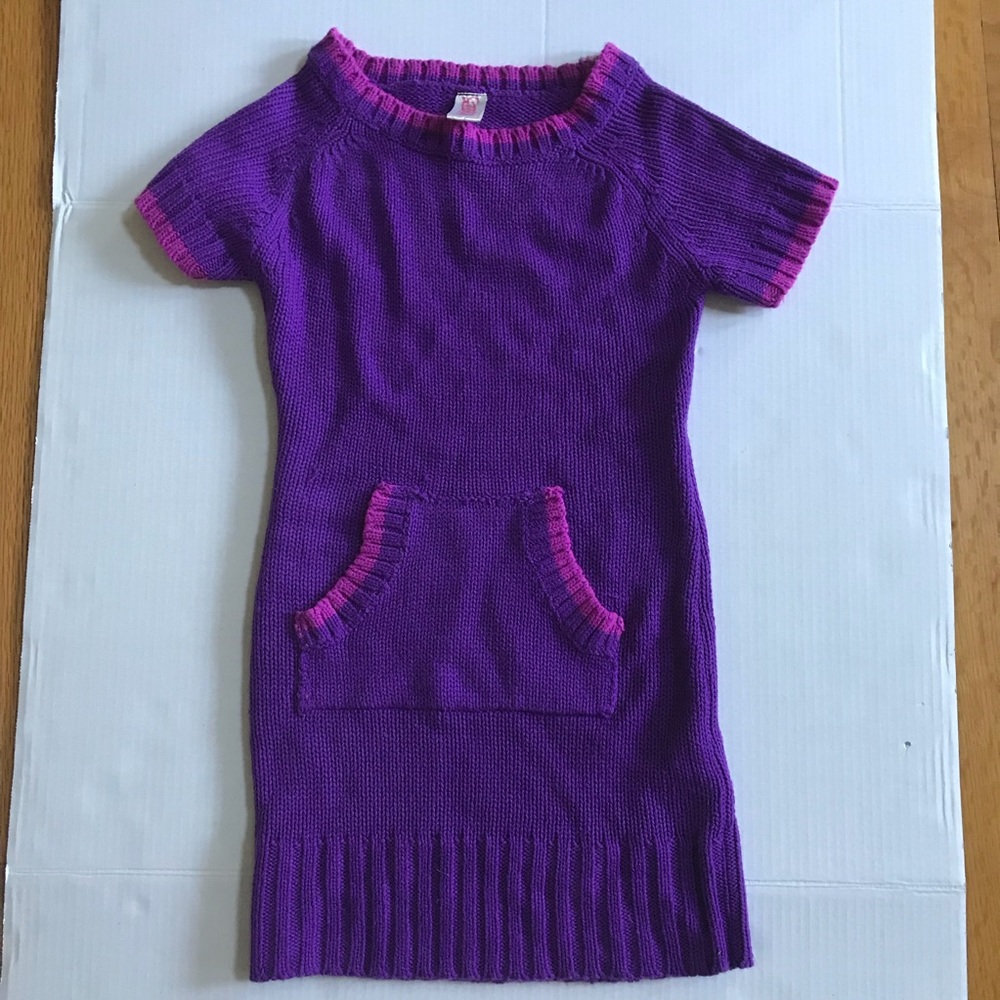Adorable Knitted Purple Dress